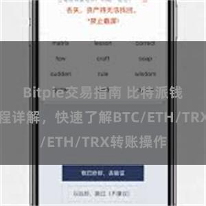 Bitpie交易指南 比特派钱包转账教程详解，快速了解BTC/ETH/TRX转账操作