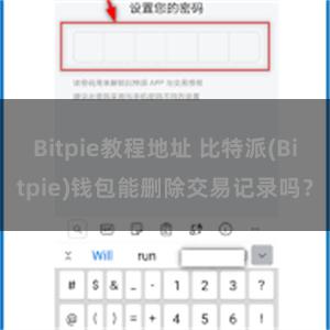 Bitpie教程地址 比特派(Bitpie)钱包能删除交易记录吗？