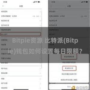 Bitpie资源 比特派(Bitpie)钱包如何设置每日限额？